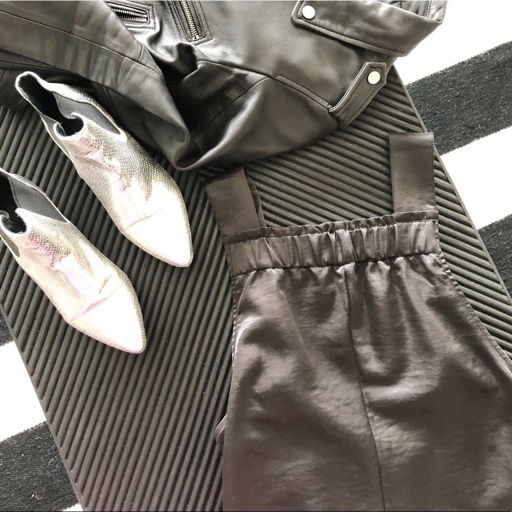 Silence + Noise knotted back overalls